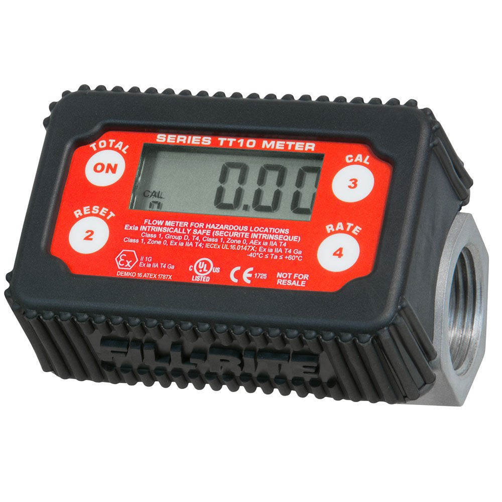 Fill-Rite TT10ANC 1 Inch In-Line Digital Display Turbine Chemical Transfer Meter