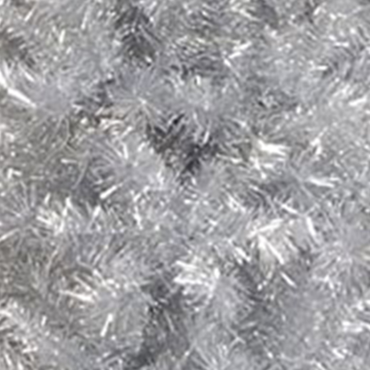 National Tree Company 6 Foot Unlit Holiday Tinsel Tree with Metal Stand, Silver