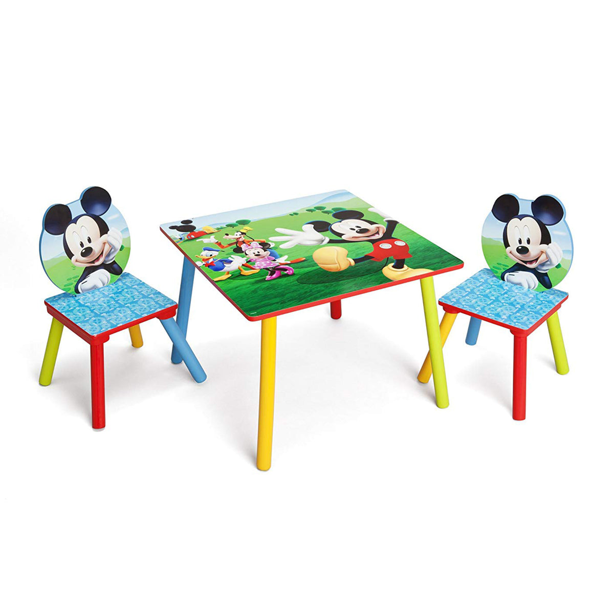 Delta Children Disney Mickey Mouse Wooden 3 Piece Table and Chair Set (Open Box)