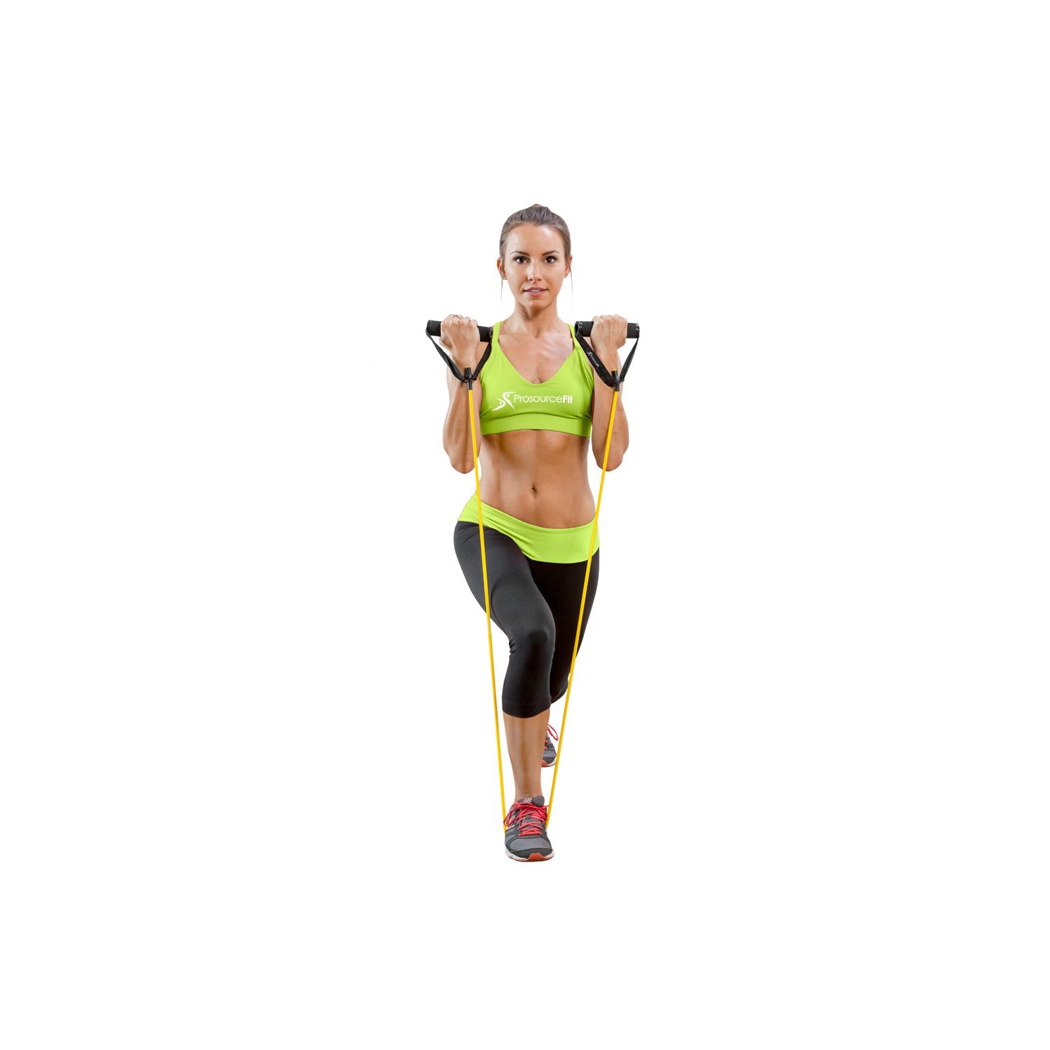 Prosource Fit Tube Handle Resistance Bands with Door Anchor and Carrying Case