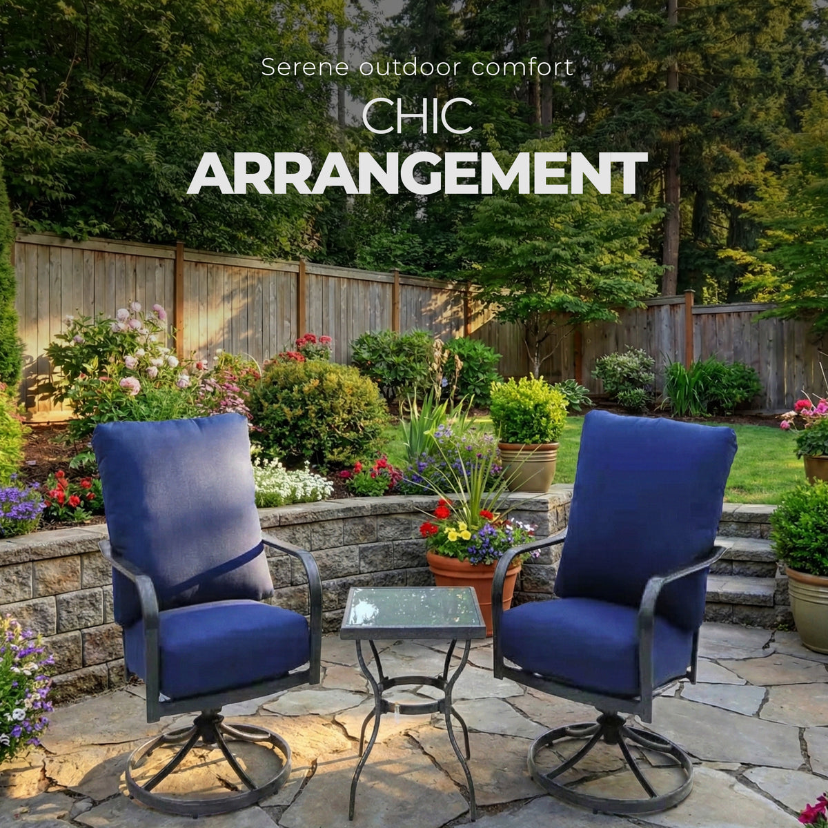 Four Seasons Courtyard Brookfield 3 Piece Deep Seating Patio Chat Set (Used)