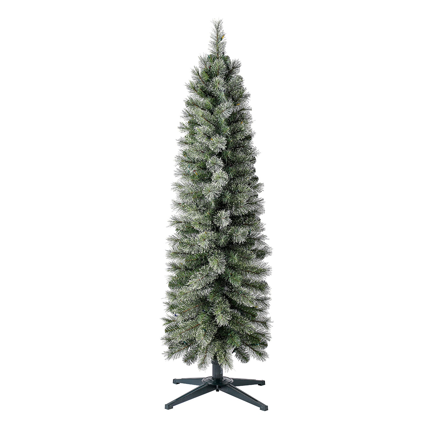 Home Heritage Stanley 5' Pine Artificial Christmas Tree, PreLit 150 Color Lights - VMInnovations