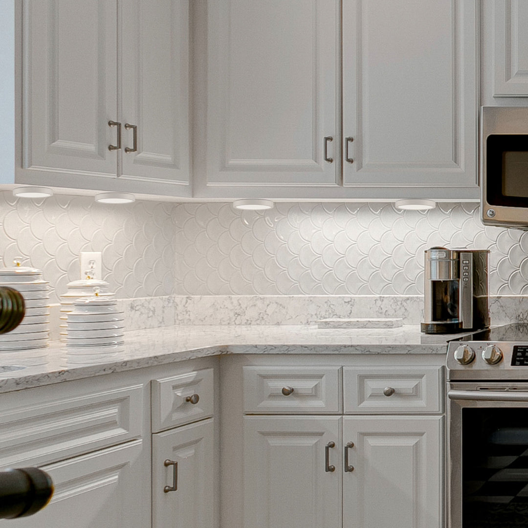 GE LED Plug In Slim Puck Light with Plastic Housing for Under Counter Fixtures - VMInnovations