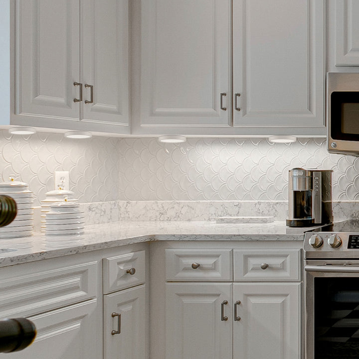 GE LED Plug In Slim Puck Light with Plastic Housing for Under Counter Fixtures - VMInnovations