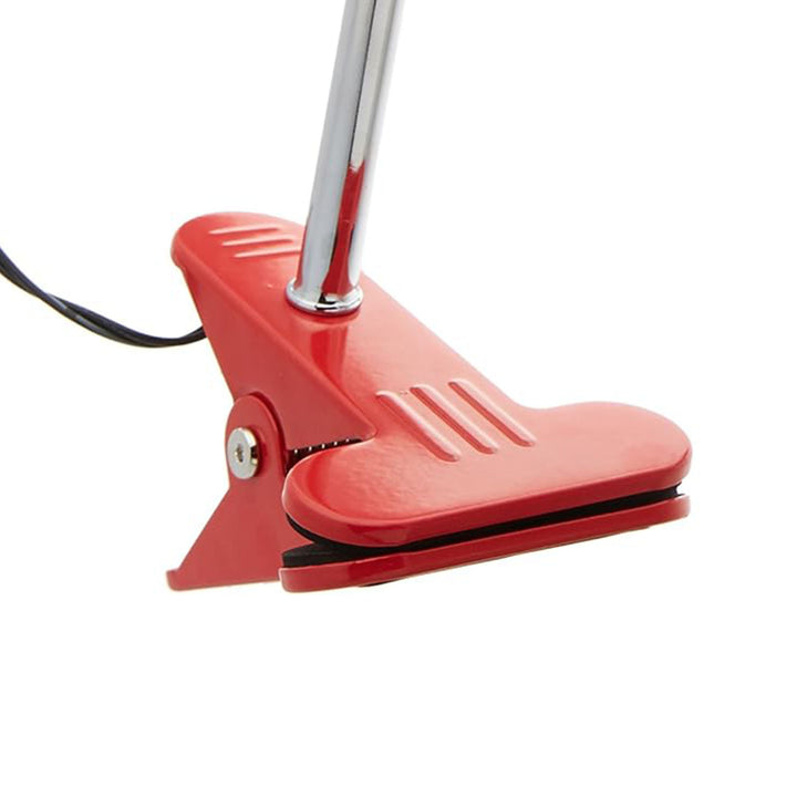 Globe Electric 8.46" 5W 250 Lumens LED Integrated Goose Neck Clip Lamp, Red - VMInnovations