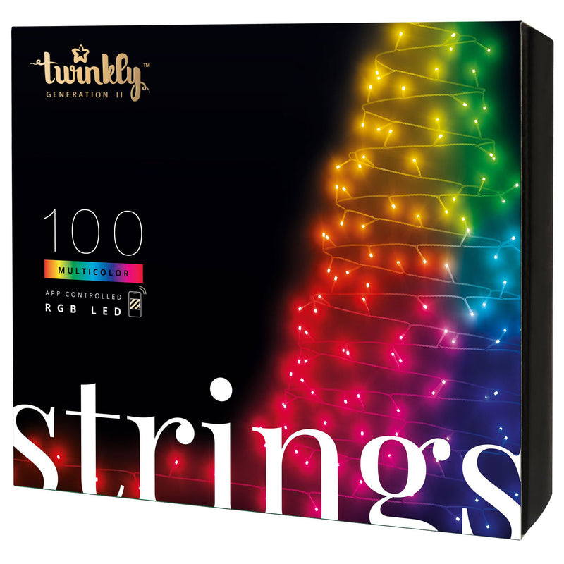 Twinkly Strings App-Controlled Smart LED Lights 100 Multicolor 26.2 Ft(Open Box)