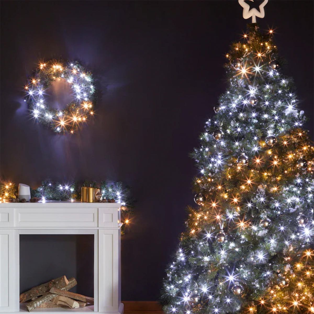 Twinkly Strings App-Controlled LED Christmas Lights 400 AWW (Amber/White) (2 Pk)