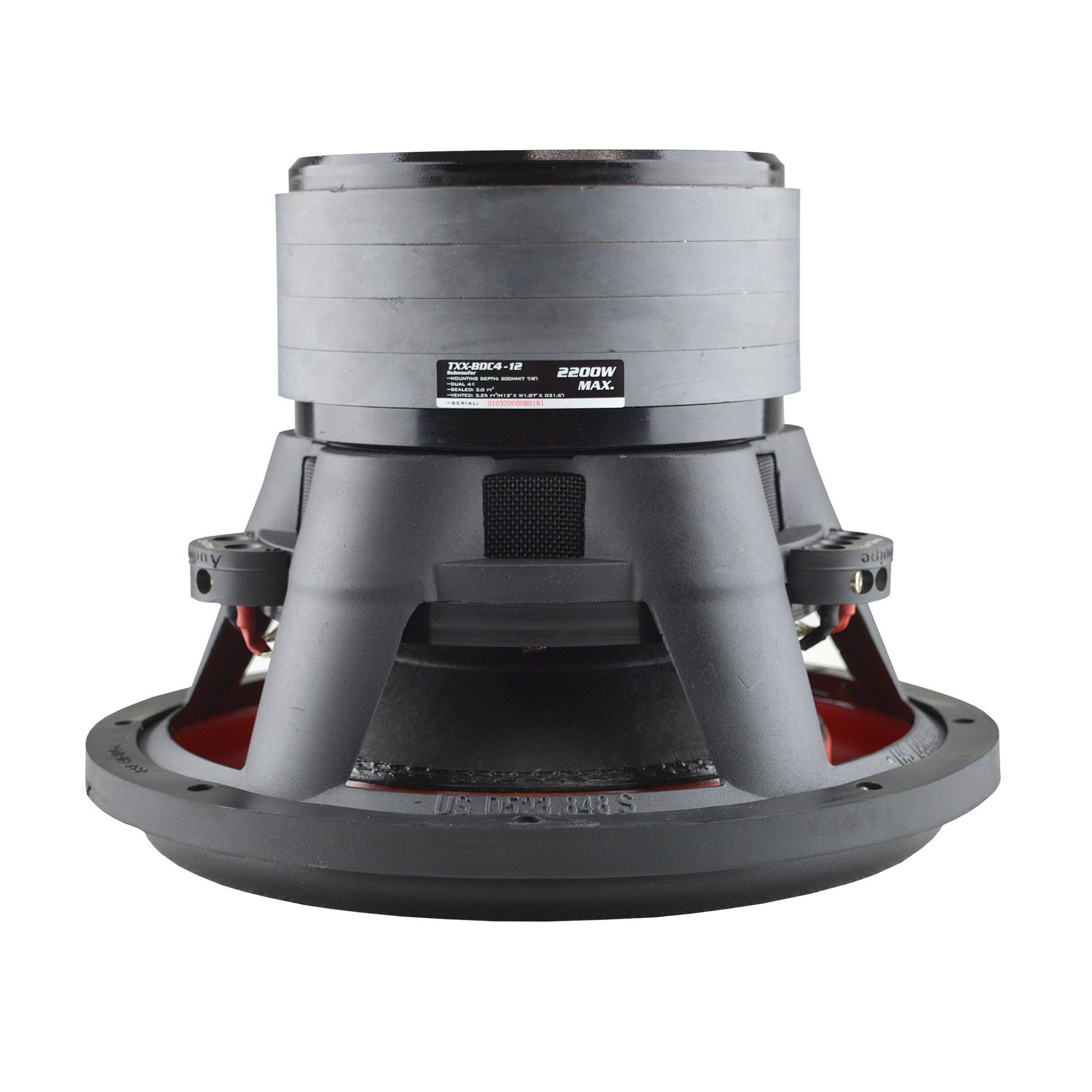 AudioPipe 12 Inch 2200W 4 Ohm Car Audio Subwoofer Quad Stack & Vented Enclosure