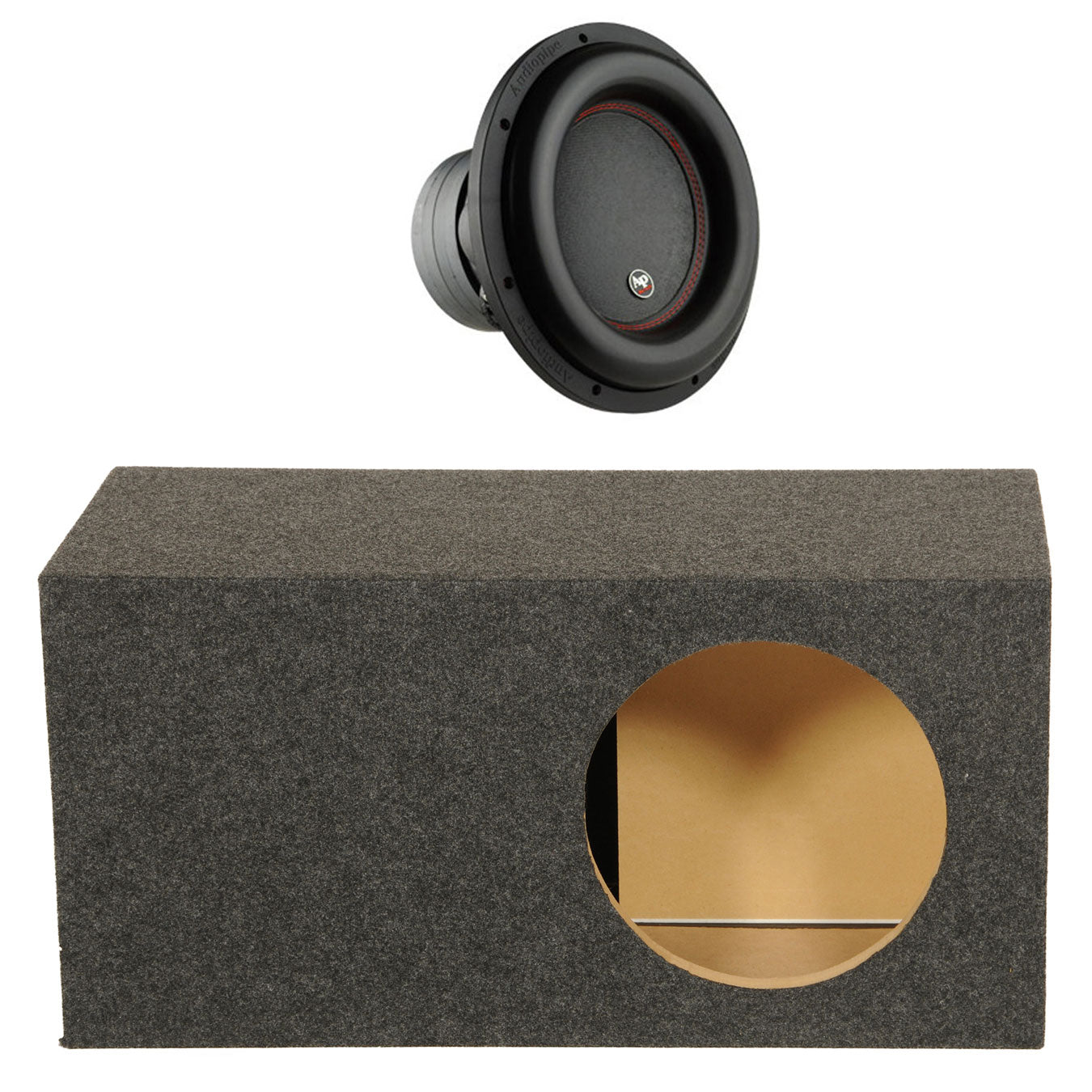 AudioPipe 12" 2200W 2 Ohm Car Audio Subwoofer Quad Stack & Side Ported Enclosure - VMInnovations