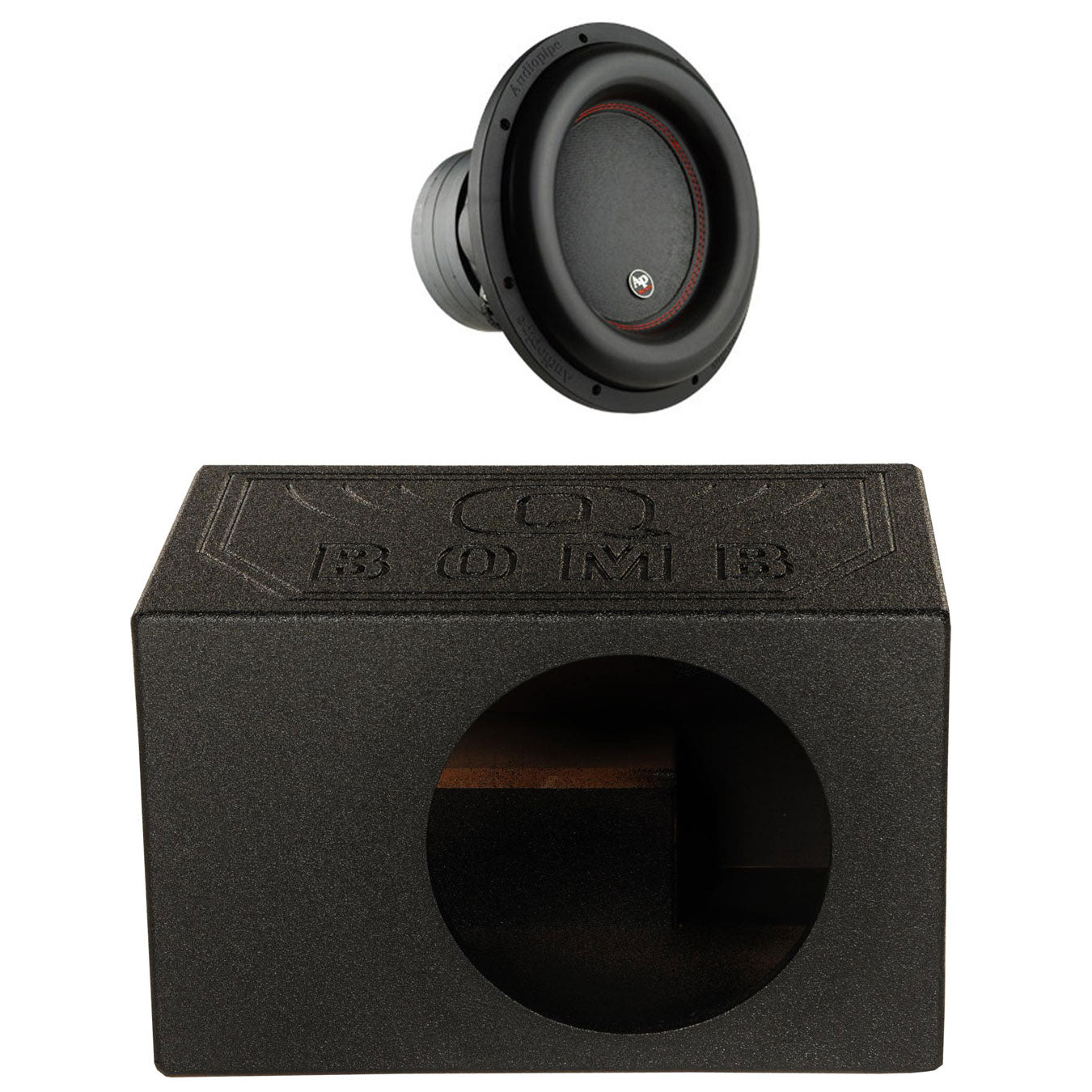 AudioPipe 12 Inch 2200W 2 Ohm Car Audio Subwoofer Quad Stack & Vented Enclosure - VMInnovations