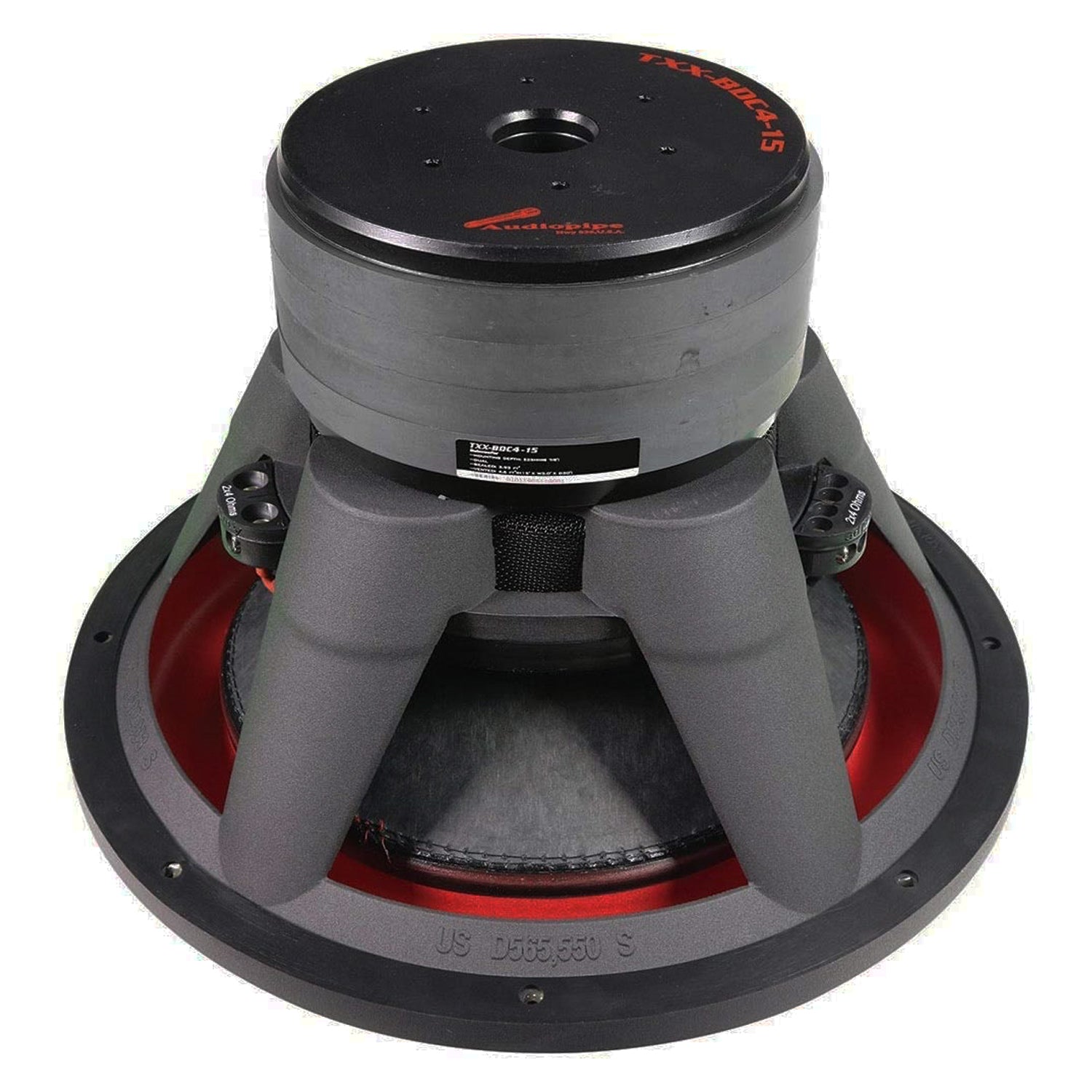 AudioPipe TXX-BDC4-15 2800 Watt Car Audio 4 Ohm Speaker DVC Subwoofer, Black - VMInnovations