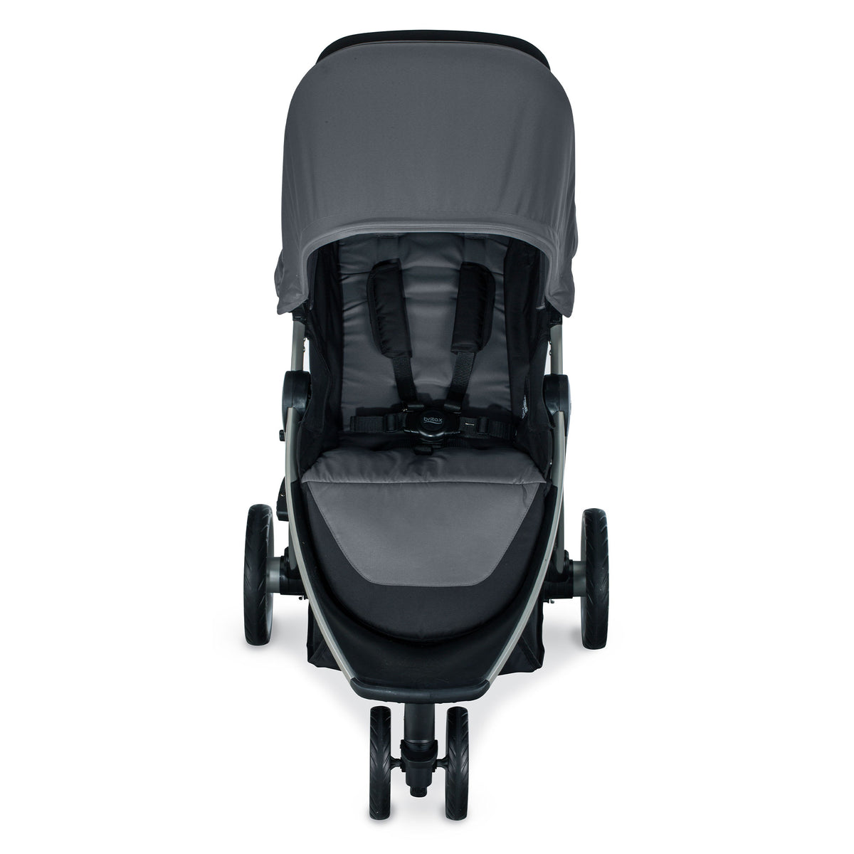 Britax B-Lively Baby Stroller with Basket and Car Seat Adapters, Gray (Open Box)