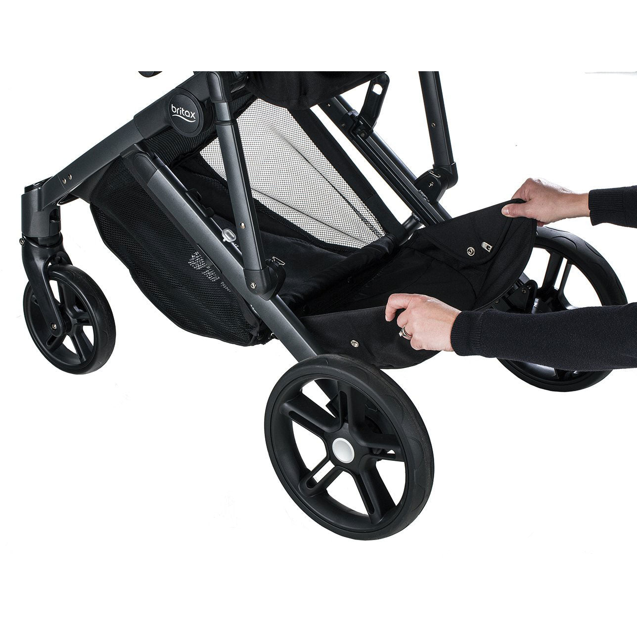 Britax B Ready G3 Folding Reclining Travel Canopy Stroller, Black (Open Box)