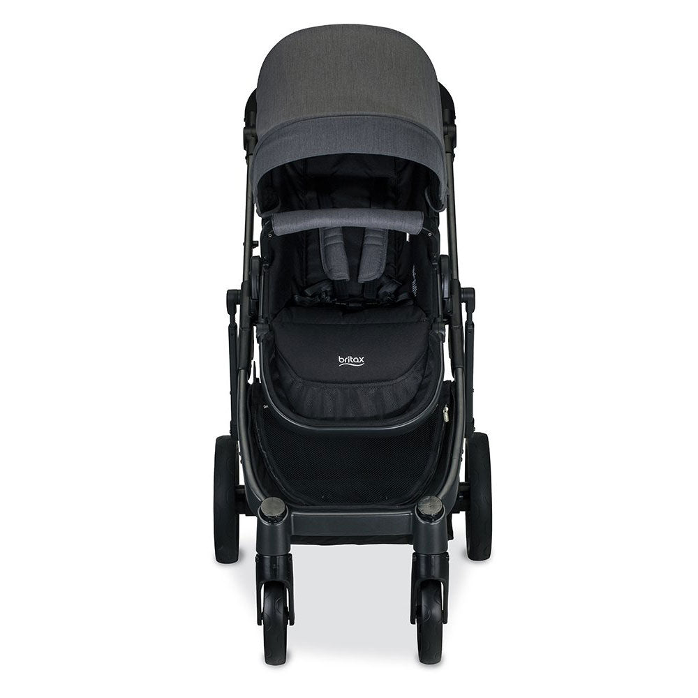 Britax B Ready Gray G3 Folding Reclining Stroller + Second Seat Conversion