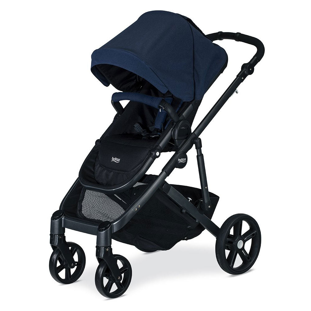 Britax B-Ready G3 Folding Reclining Travel Canopy Baby Stroller, Navy (Open Box)