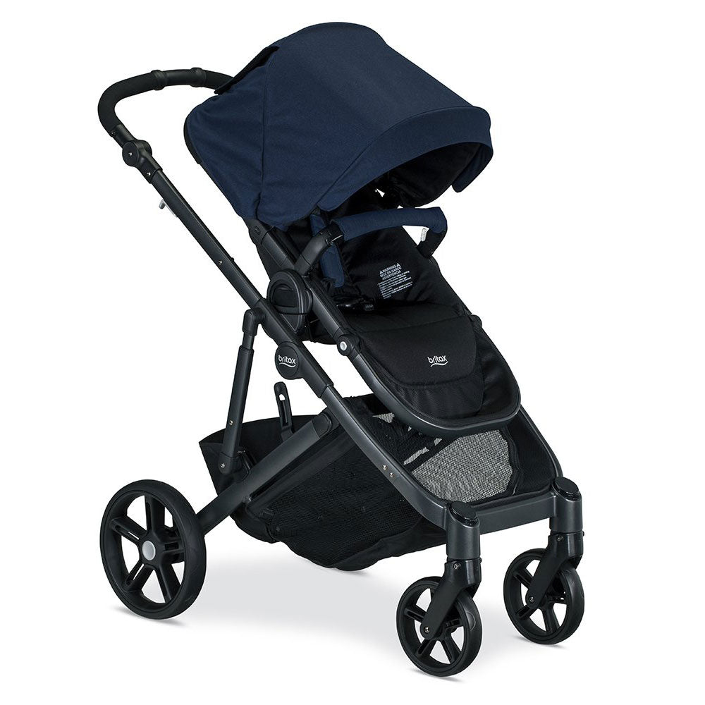 Britax B-Ready G3 Folding Reclining Travel Canopy Baby Stroller, Navy (Open Box)
