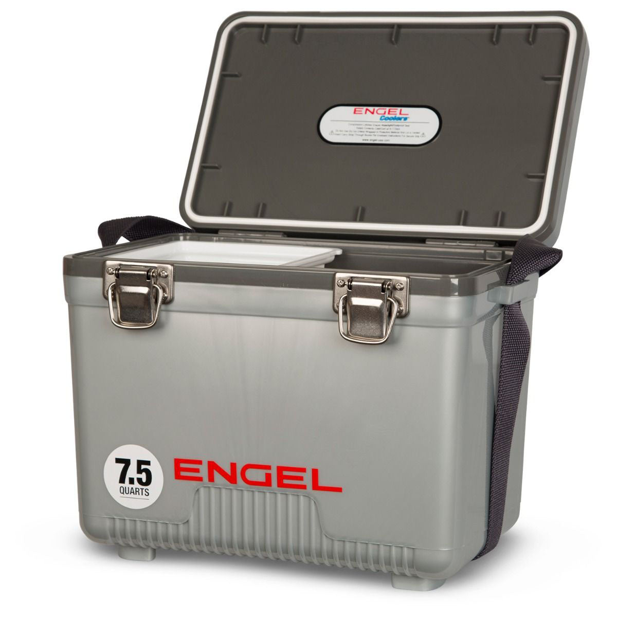 Engel 7.5-Qt EVA Gasket Seal Ice and DryBox Cooler, Silver (Open Box)