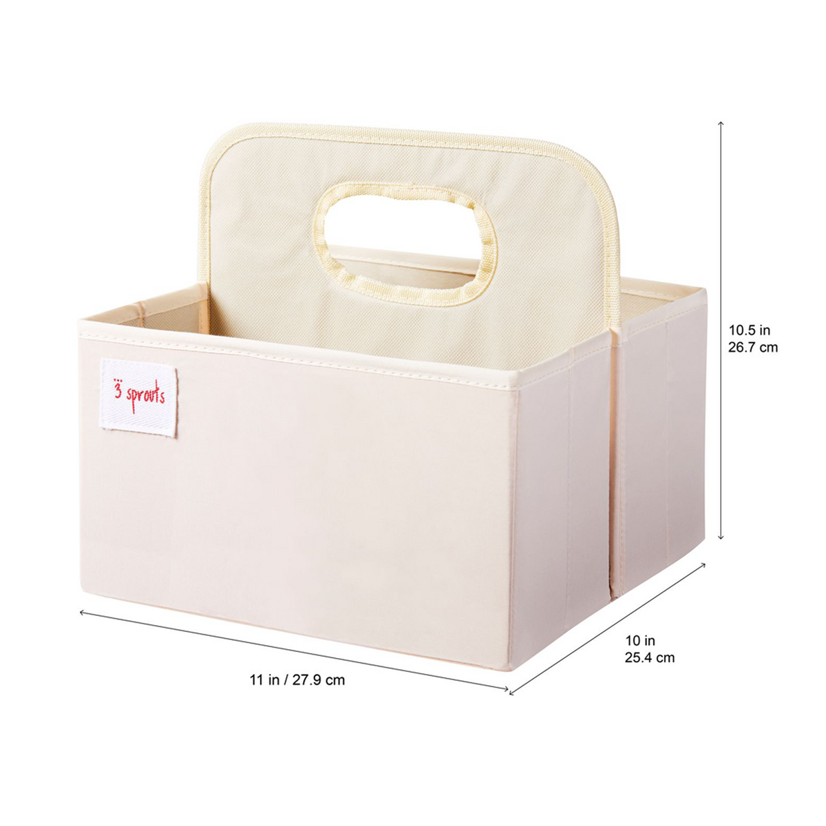 3 Sprouts UDOBEA Polyester Divided Portable Diaper Caddy with Black Bear Design