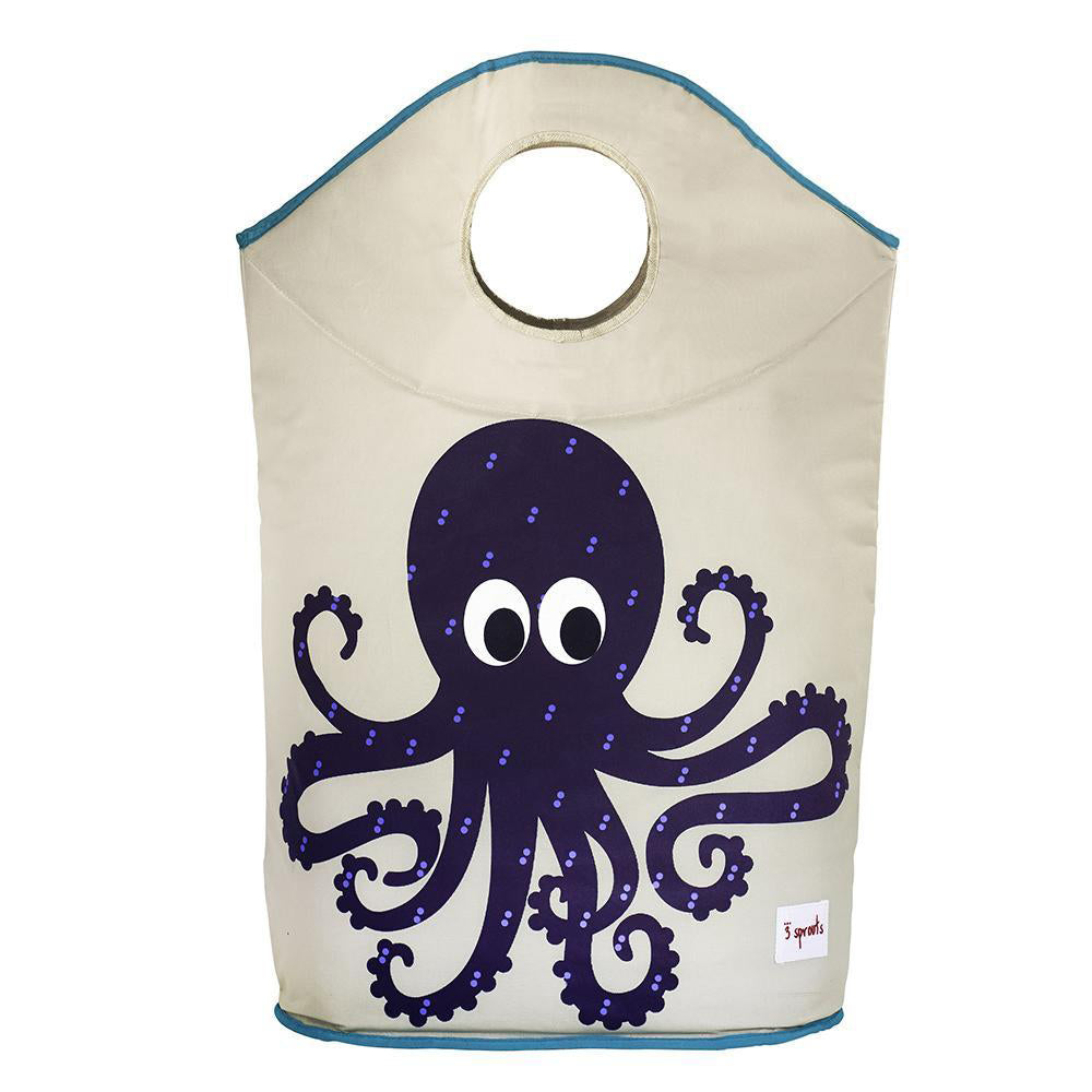3 Sprouts Baby Laundry Hamper Organizer Bin for Nursery, 1 Llama & 1 Octopus