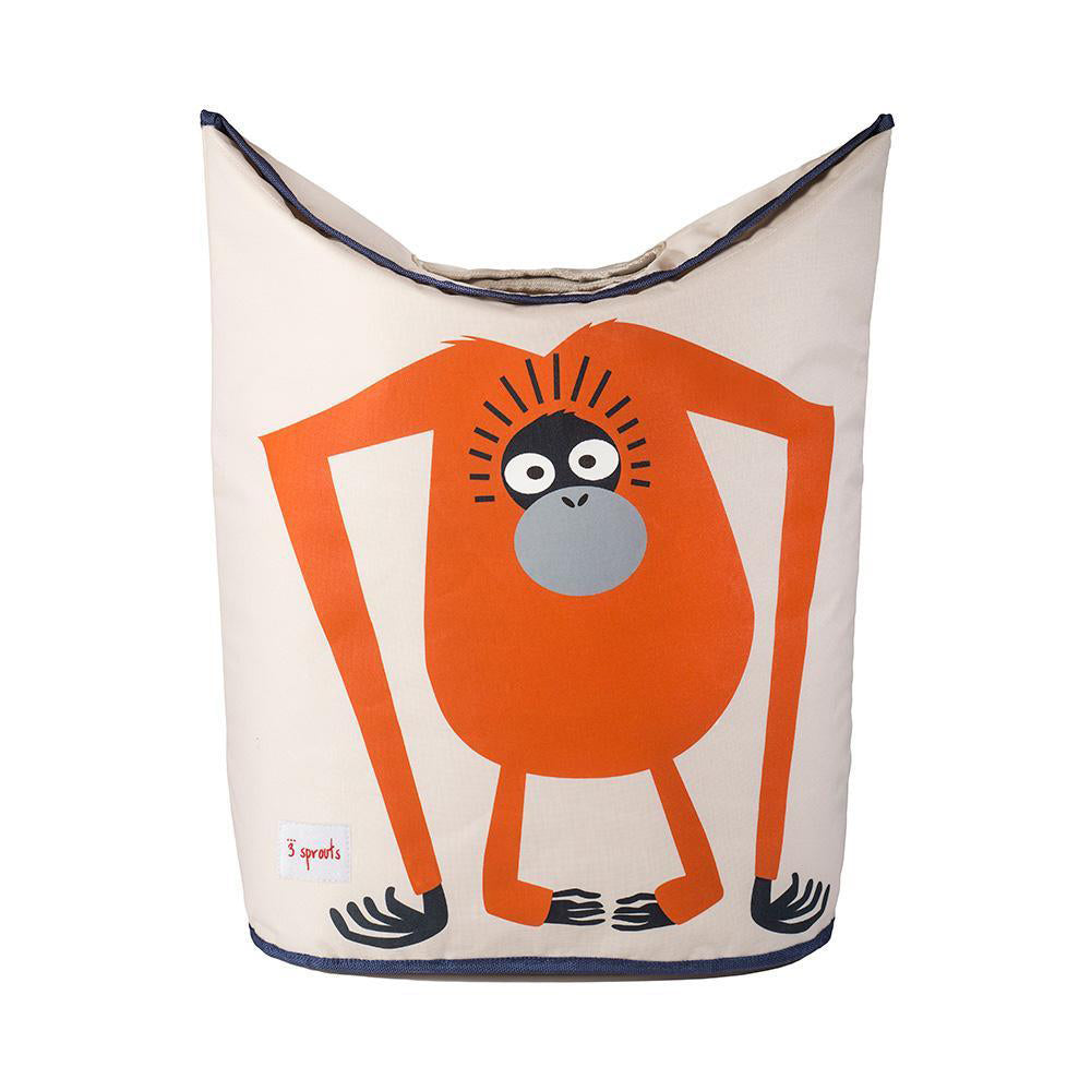 3 Sprouts Baby Laundry Hamper Storage Basket Bin, Penguin & Orangutan (2 Pack)