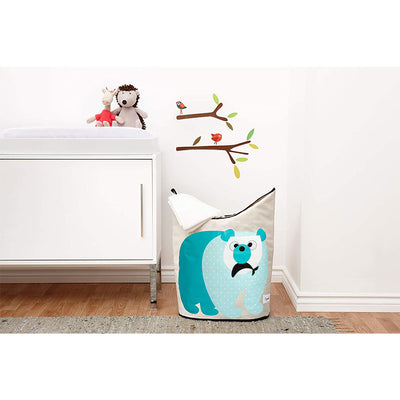 3 Sprouts Baby Laundry Hamper Storage Basket Bin, Penguin & Polar Bear (2 Pack)