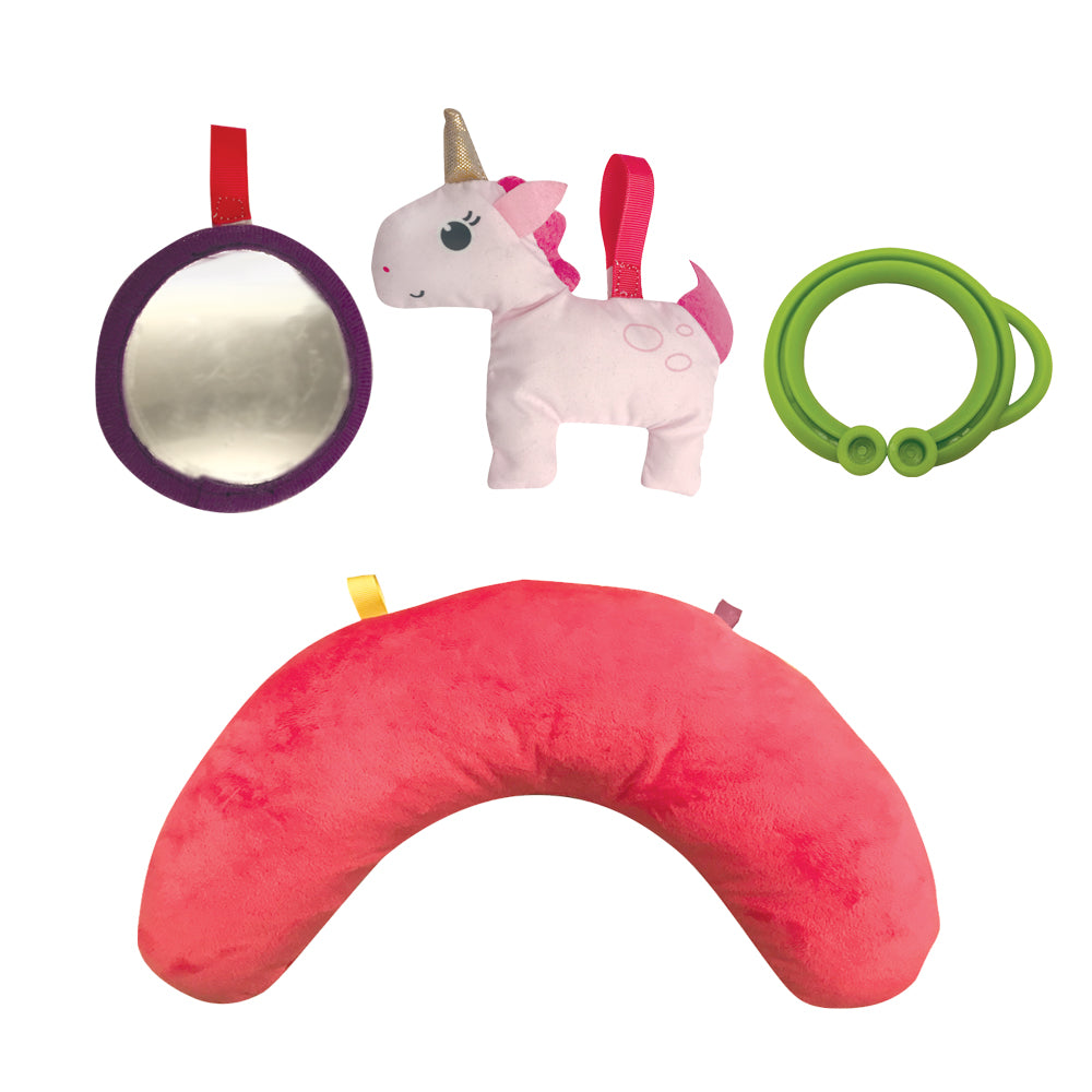 Little Tikes 3 in 1 Infant Tummy Time Plush Pillow Playmat, Unicorn (2 Pack) - VMInnovations