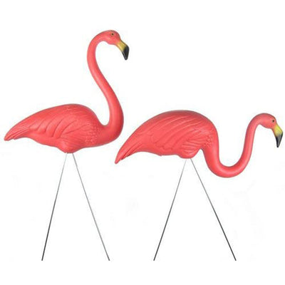 Union Products Outdoor Featherstone Flamingo Yard Lawn Ornament, Set of 2, Pink