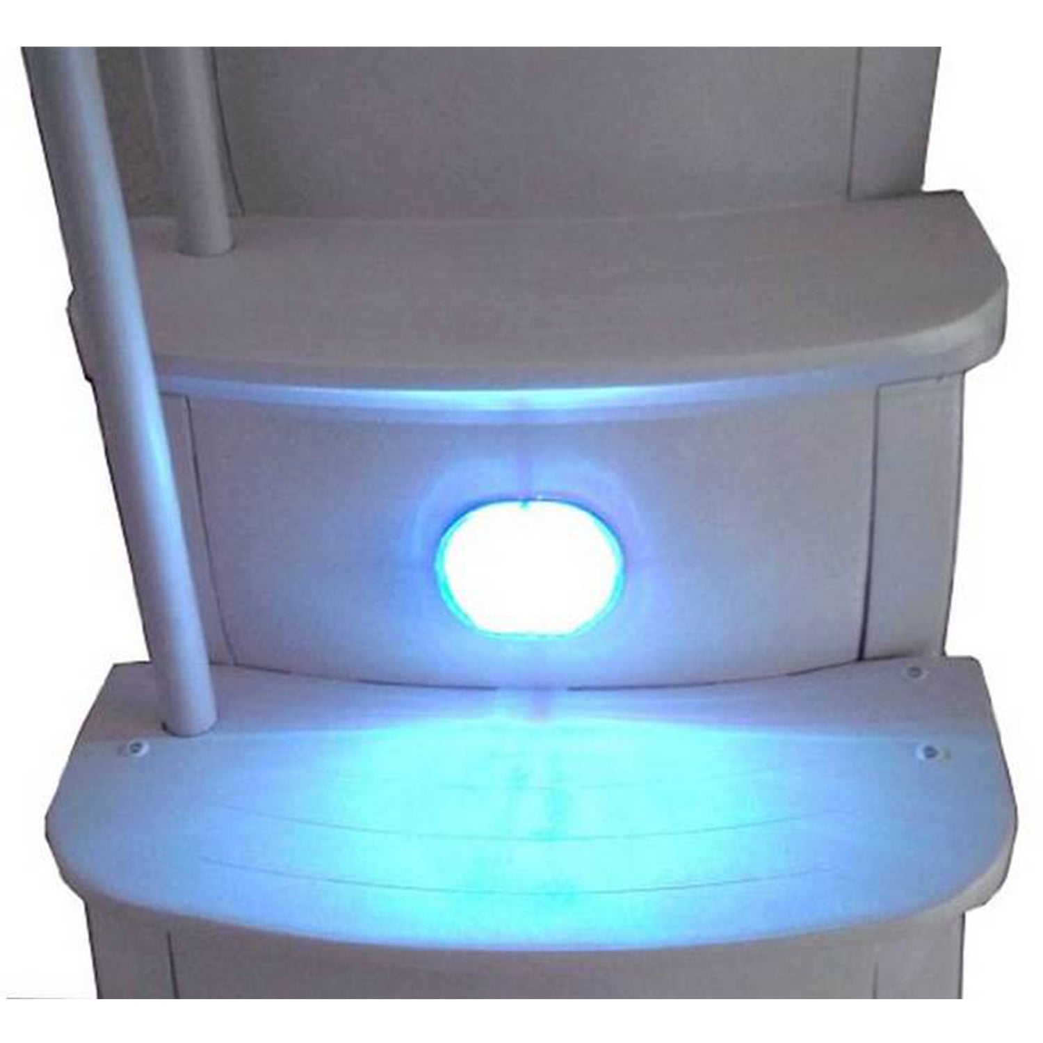 Main Access iStep Above Ground Swimming Pool Deck Entry Steps Ladder & LED Light - VMInnovations