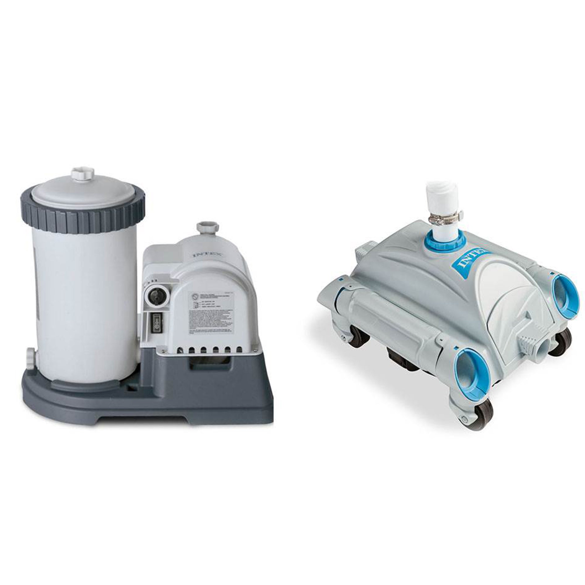 INTEX 2500 GPH Filter Cartridge Pump and Above Ground Pool Vacuum | Open Box - VMInnovations