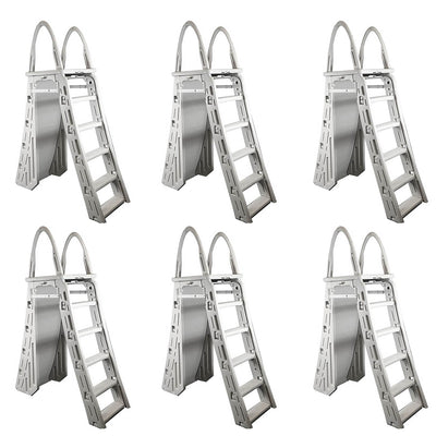 Confer Guard A-Frame Above Ground Swimming Pool Ladder for 48-56" Pools (6 Pack)
