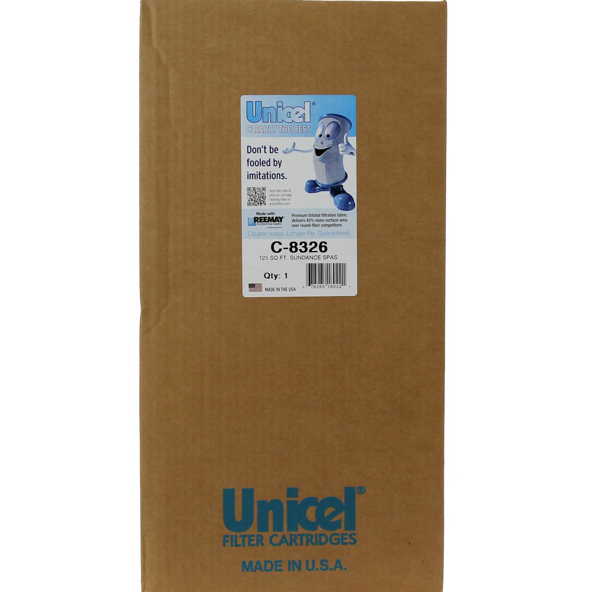 Unicel C-8326 Replacement 125 Sq Ft Hot Tub Spa Filter Cartridge, 199 Pleats - VMInnovations