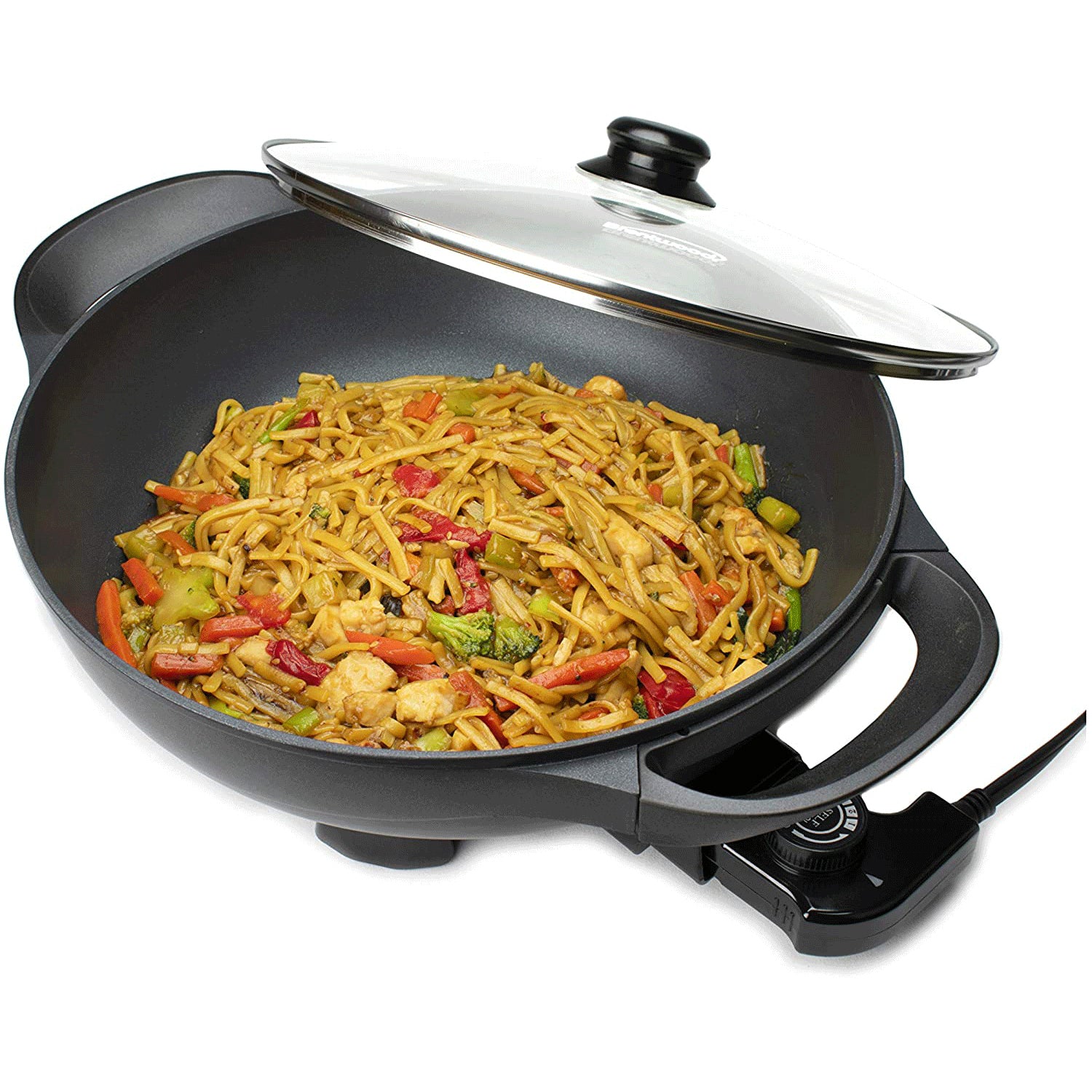 Brentwood Appliances 13" Non Stick Flat Bottom Electric Wok Skillet (Open Box) - VMInnovations