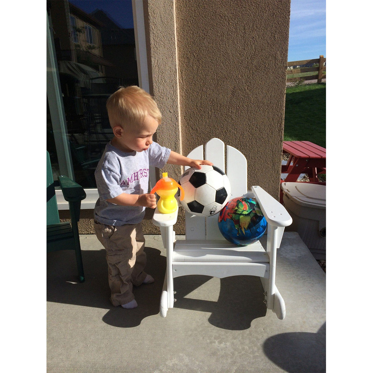 Little Colorado Knotty Pine Kids Adirondack Rocking Chair, Unfinished (Open Box)