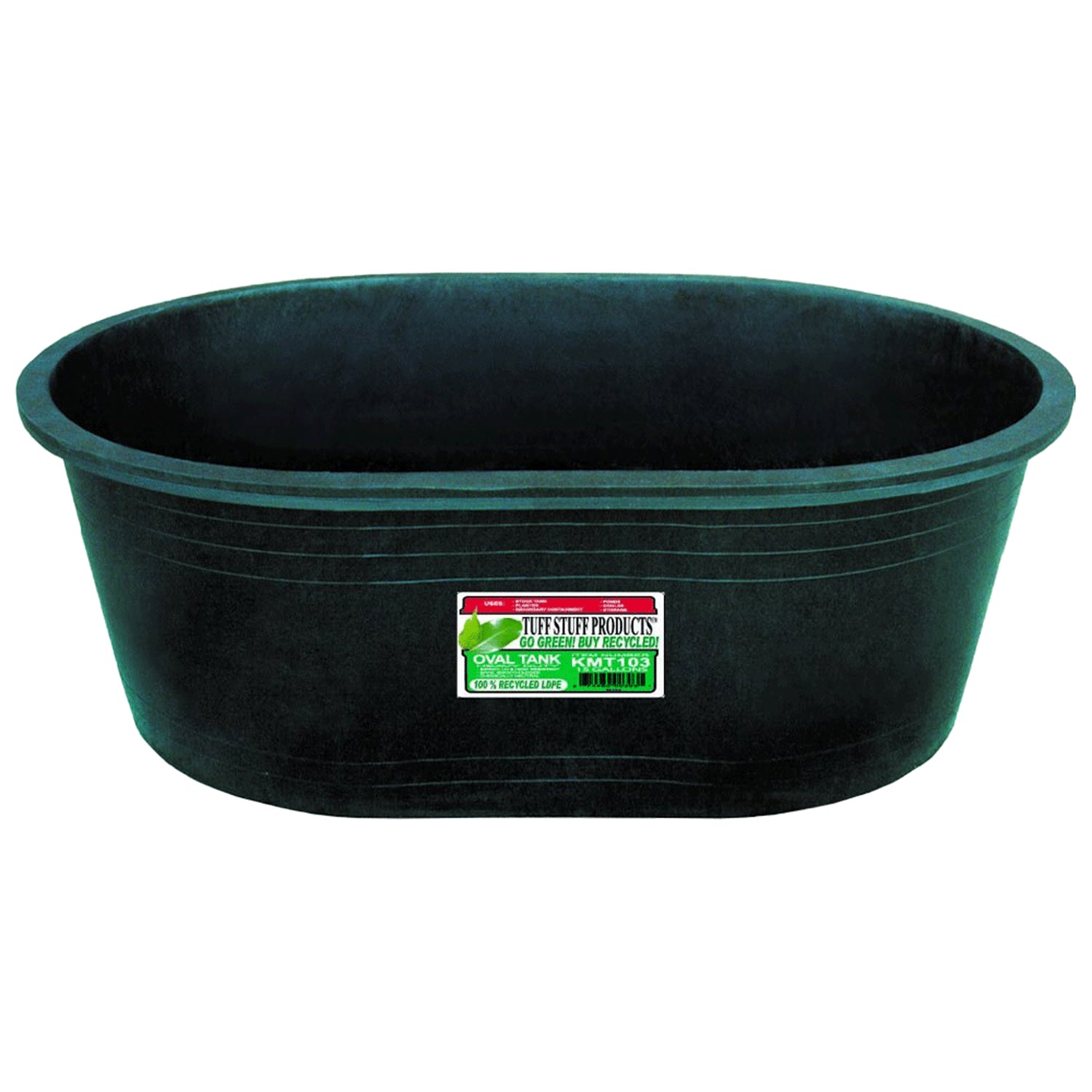 Tuff Stuff Heavy Duty 15 Gallon Oval Water, Feed, or Storage Tub (Open Box)