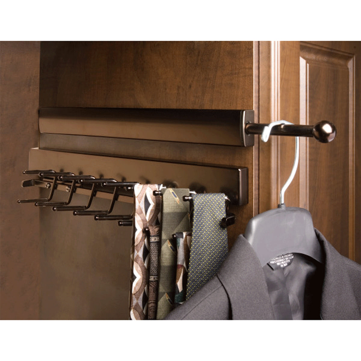 Rev-A-Shelf Sidelines CVLPOSL-14-BZ-1 14" Extendable Closet Valet Rod, Bronze