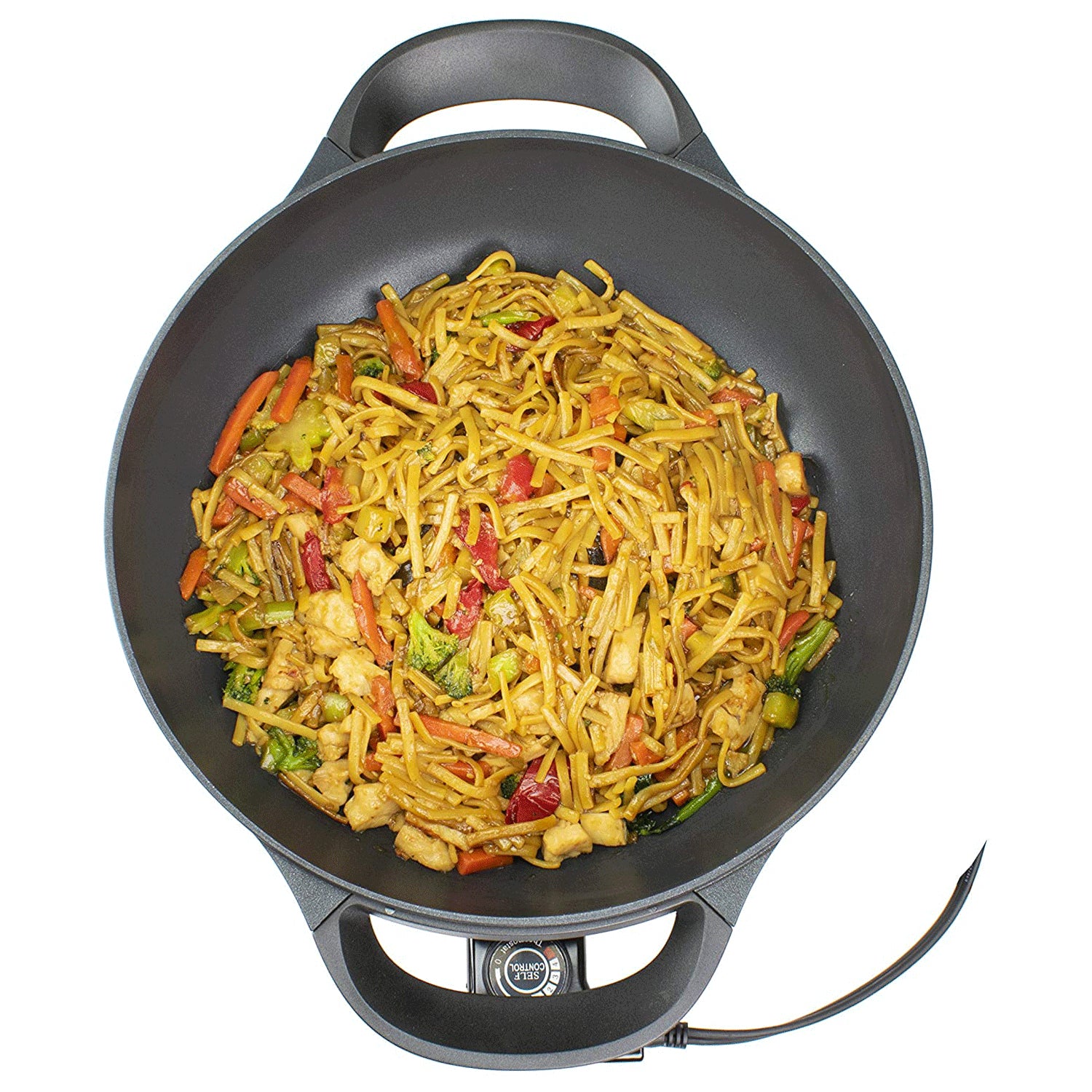 Brentwood Appliances 13" Non Stick Flat Bottom Electric Wok Skillet (Open Box) - VMInnovations