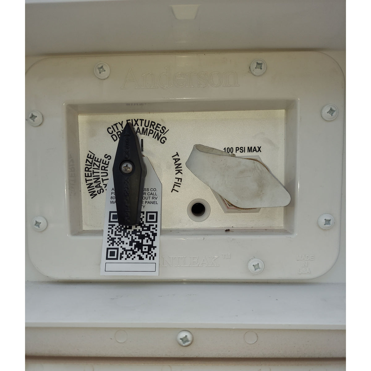 ABCO RV MANRV101-RF RV Water Panel with 4 Function Lead Brass Valve (Open Box)