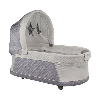 TruBliss Baby 3-in-1 Journey Bassinet Crib Sleeper with Nightlight, Soft Grey