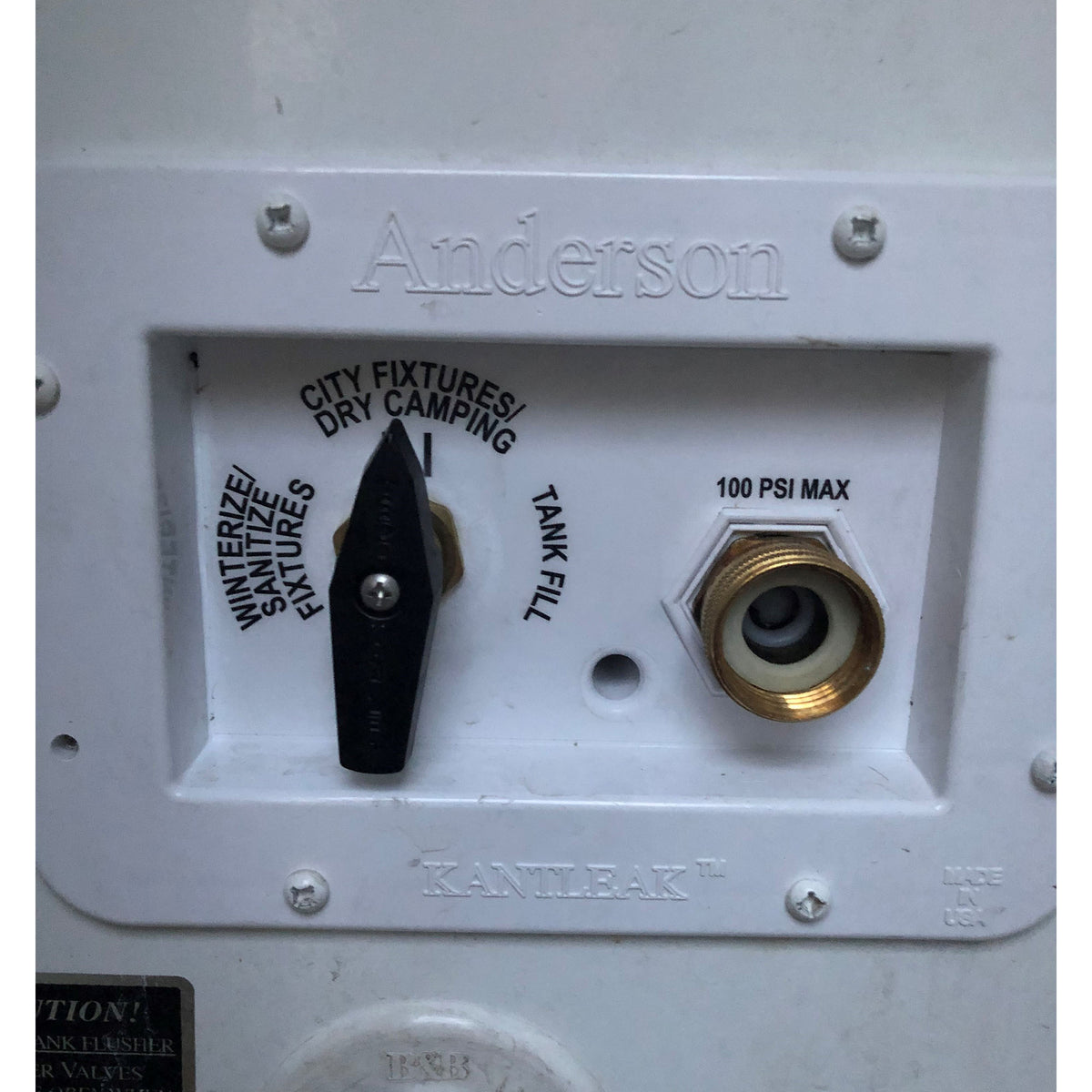 ABCO RV MANRV101-RF RV Water Service Panel with 4 Function Low Lead Valve (Used)