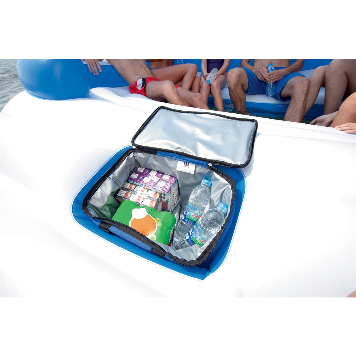 Bestway Tropical Breeze 6 Person Floating Island Raft w/ Intex Repair Patch Kit