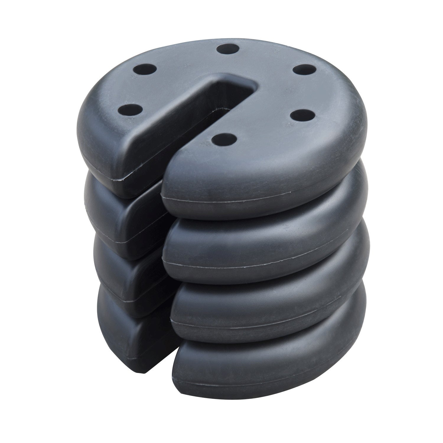Z-Shade Durable Plastic Circular 5 Pound Canopy Tent Leg Weight Plates, Set of 4