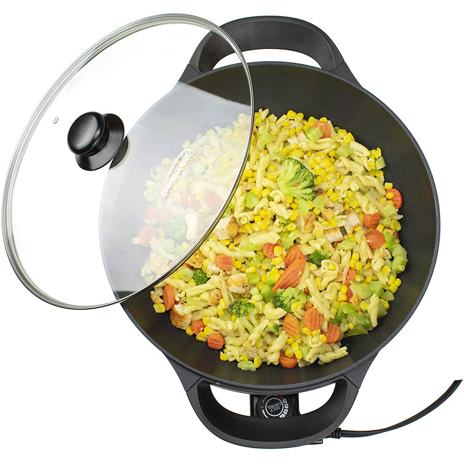Brentwood Appliances 13" Non Stick Flat Bottom Electric Wok Skillet (Open Box) - VMInnovations