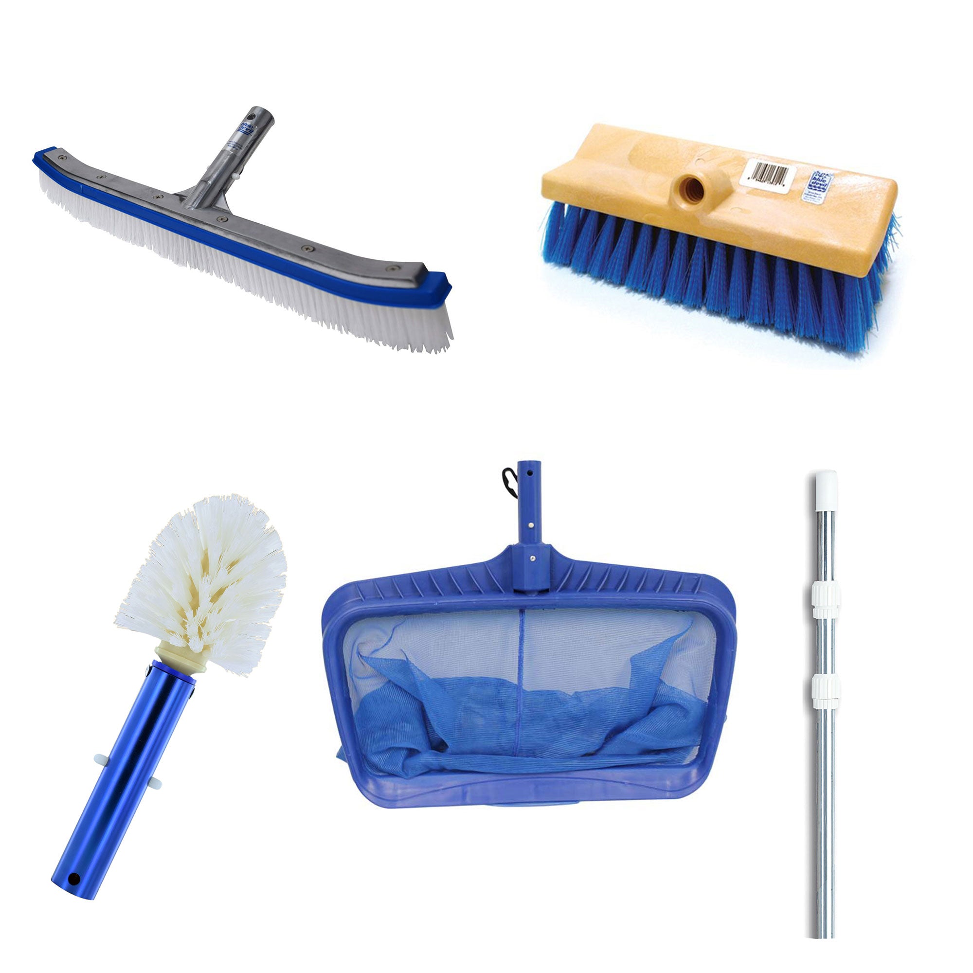 Blue Devil Poly Brush, Corner, Step Brush, Deck and Acid Brush, Pole, Leaf Rake