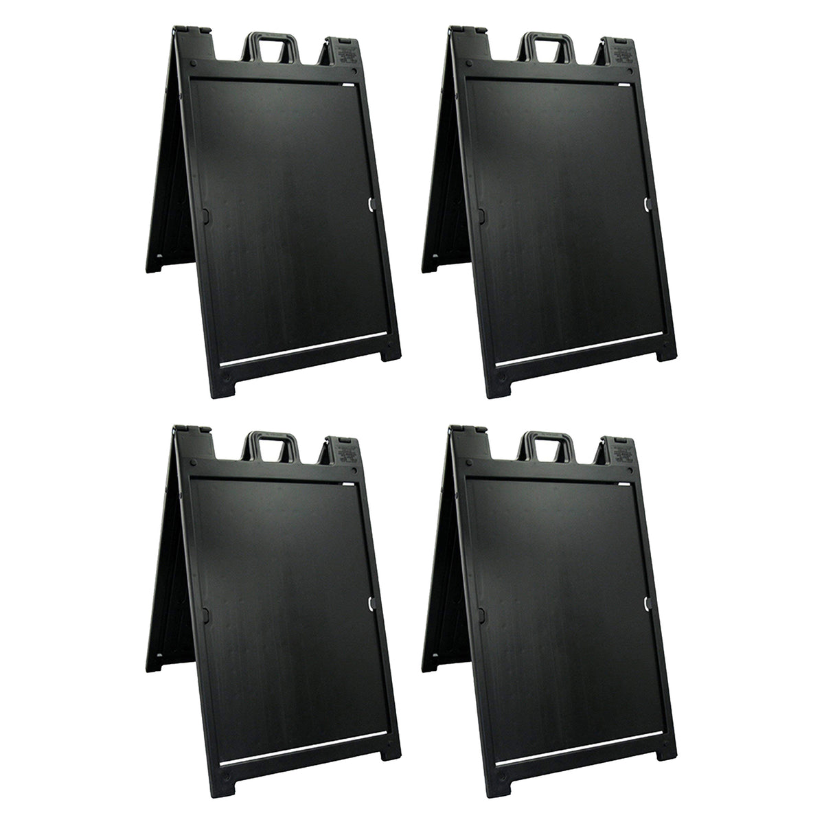 Plasticade Deluxe Signicade Portable Folding Double Sided Sign Stand (4 Pack)