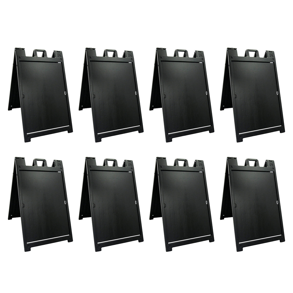 Plasticade Deluxe Signicade Portable Folding Double Sided Sign Stand (8 Pack)