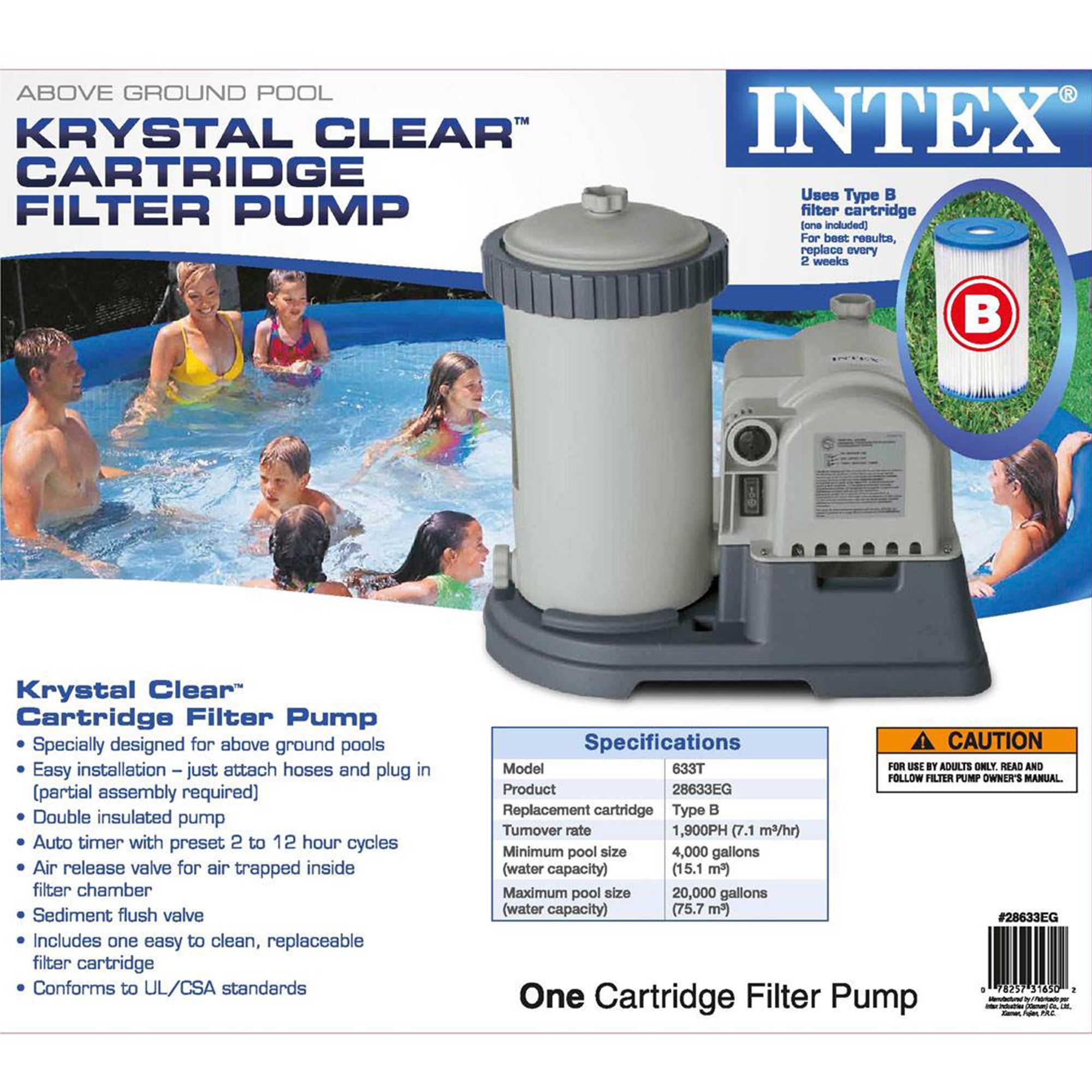 Intex Krystal Clear 2500 GPH Filter Pump | 28633EG & Kokido Automatic Vacuum