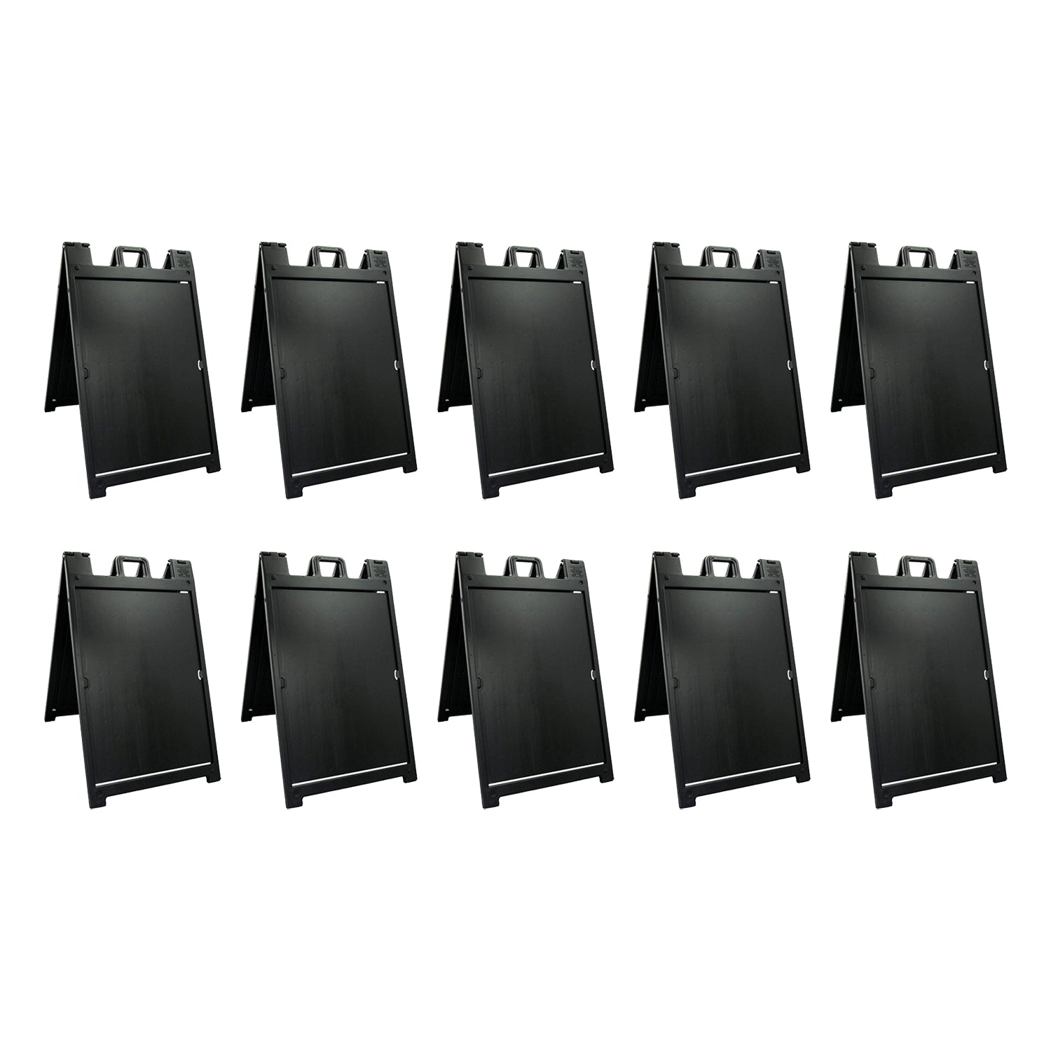 Plasticade Deluxe Signicade Portable Folding Double Sided Sign Stand (10 Pack)