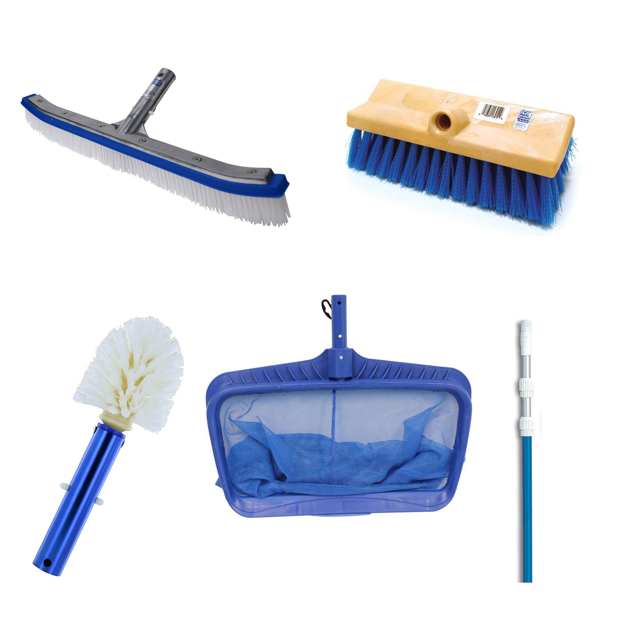 Blue Devil Poly Brush, Corner, Step Brush, Deck and Acid Brush, Pole, Leaf Rake