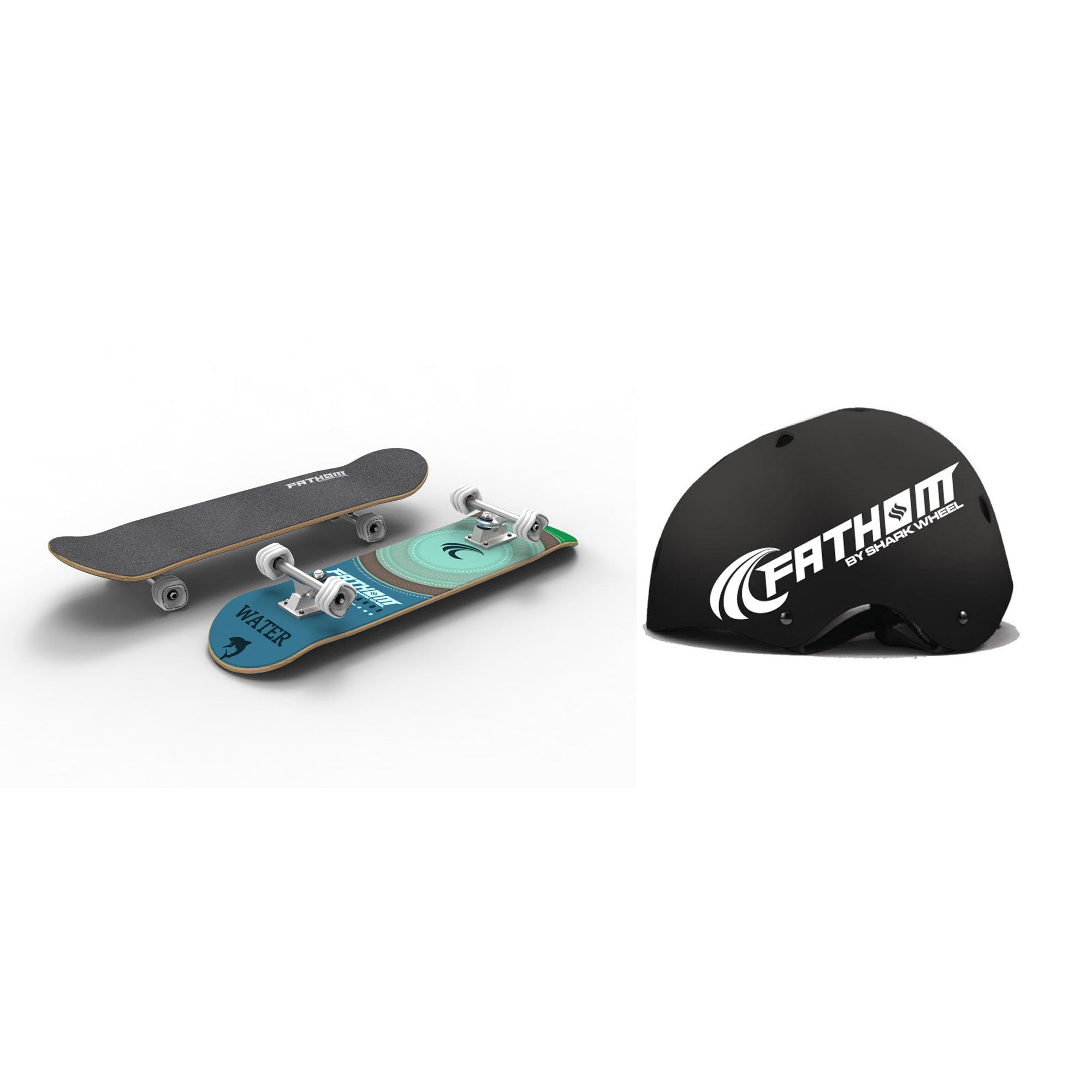 Fathom Elements Water Skateboard | Fathom Large/Extra Large Skateboard Helmet
