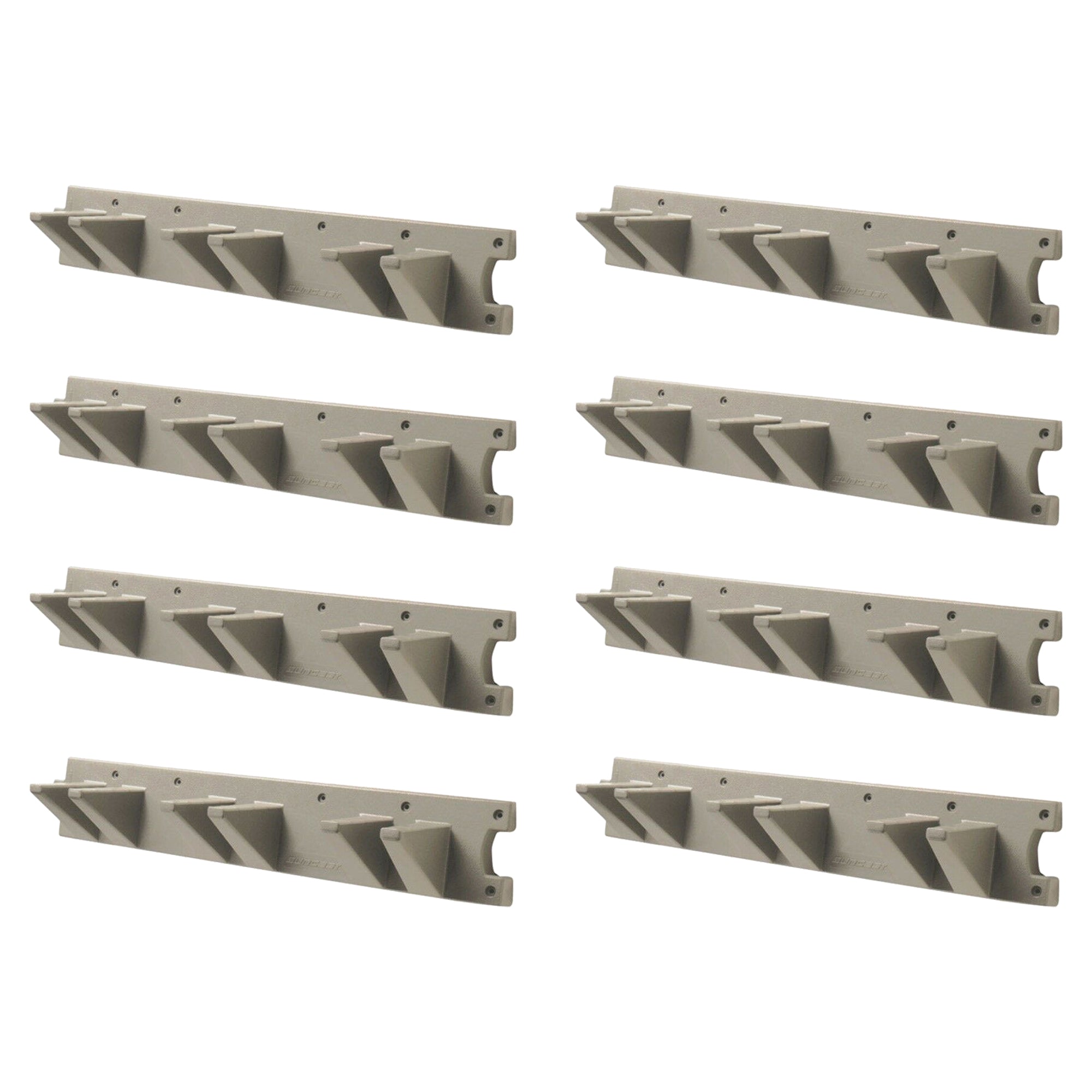 Suncast 2 Foot Wall Mount Long Handled Garden Tool Hanger Organizer (8 Pack)